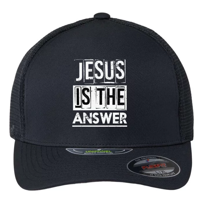 God Savior Devotee Christian Gift Jesus Flexfit Unipanel Trucker Cap