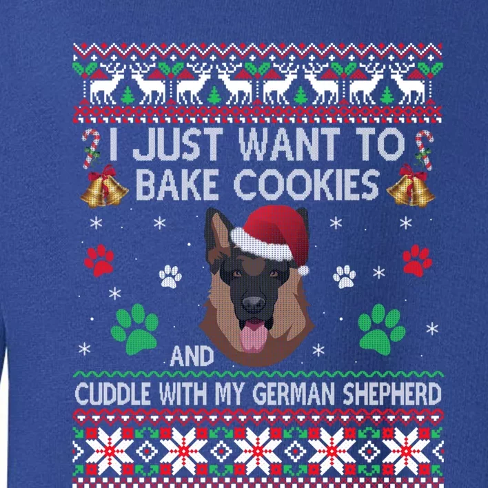 Ger Shepherd Dog Ugly Christmas Xmas Sweater Gift Toddler Sweatshirt