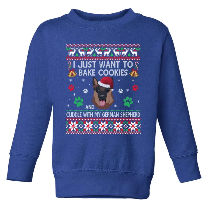 Ger Shepherd Dog Ugly Christmas Xmas Sweater Gift Toddler Sweatshirt