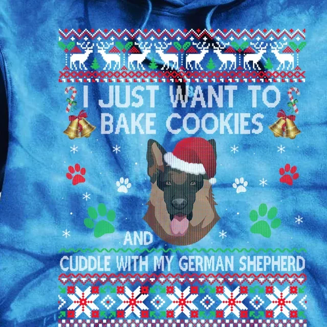 Ger Shepherd Dog Ugly Christmas Xmas Sweater Gift Tie Dye Hoodie