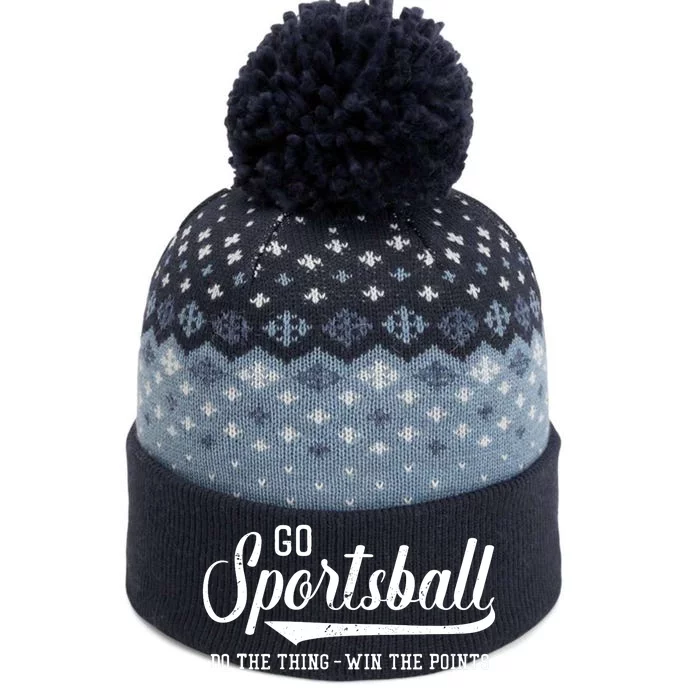 Go Sportsball! Do The Thing Win The Points Funny Sports The Baniff Cuffed Pom Beanie