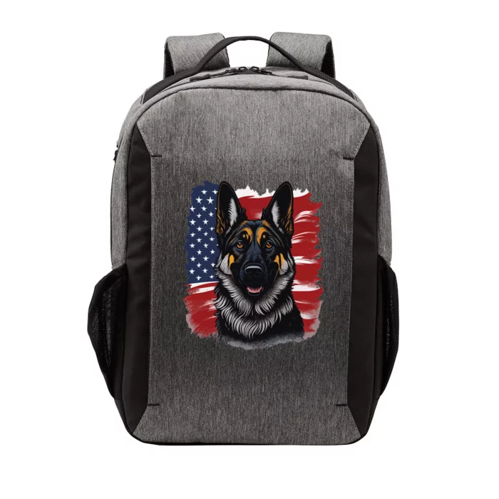 German Shepherd Dog USA Flag Vector Backpack