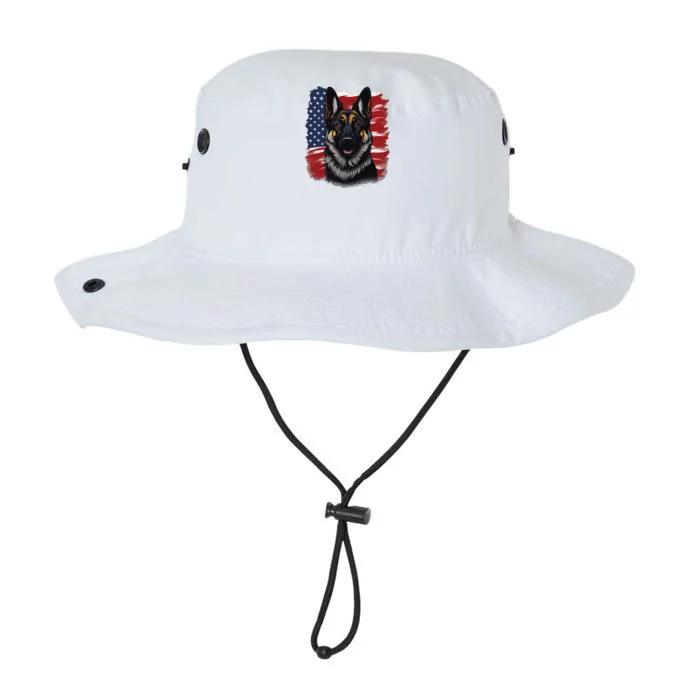 German Shepherd Dog USA Flag Legacy Cool Fit Booney Bucket Hat