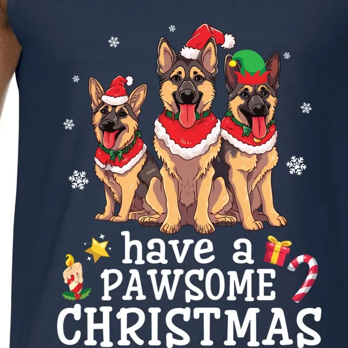 Ger Shepherd Dogs Merry Mom Dad Have A Pawsome Christmas Great Gift Comfort Colors® Tank Top