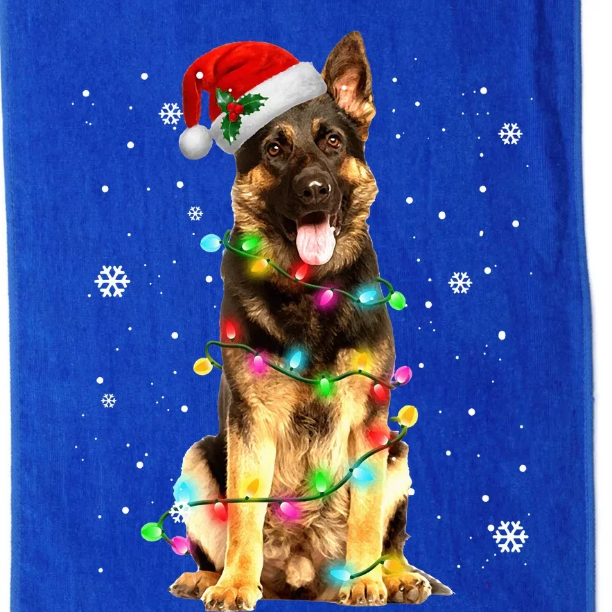 German Shepherd Dog Tree Christmas Sweater Xmas Dogs Gifts Platinum Collection Golf Towel