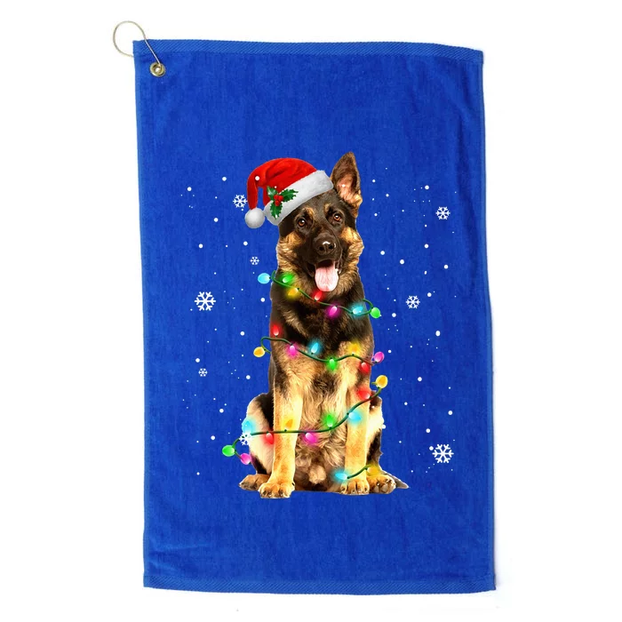 German Shepherd Dog Tree Christmas Sweater Xmas Dogs Gifts Platinum Collection Golf Towel