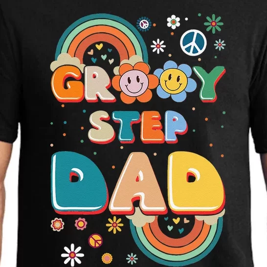 Groovy Step Dad Stepdaddy Step Father Fathers Day Retro Pajama Set