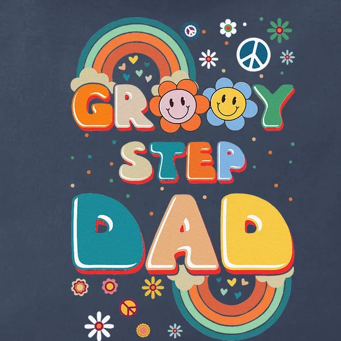 Groovy Step Dad Stepdaddy Step Father Fathers Day Retro Zip Tote Bag