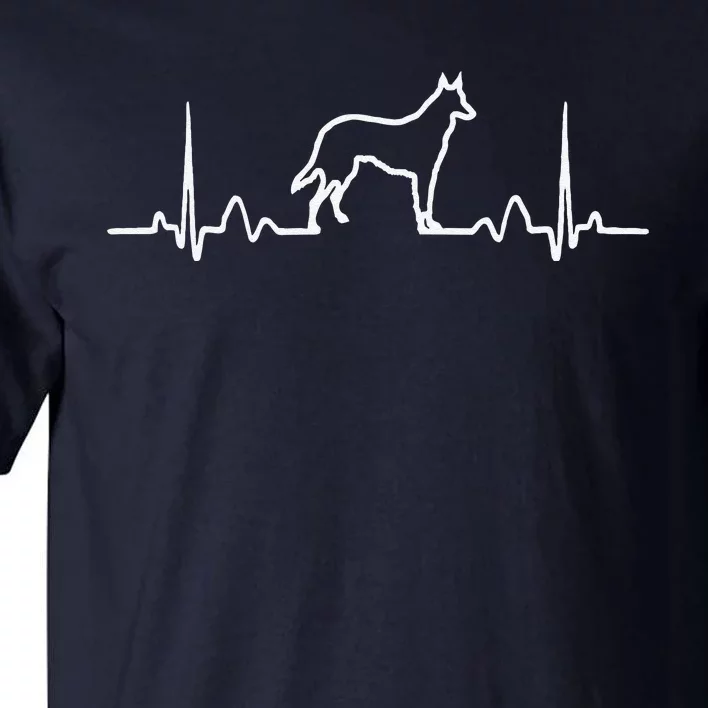 German Shepherd Dog Heartbeat Funny Dog Gift Tall T-Shirt