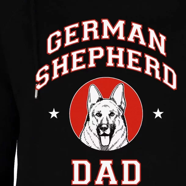 German Shepherd Dad Dog Father Womens Funnel Neck Pullover Hood