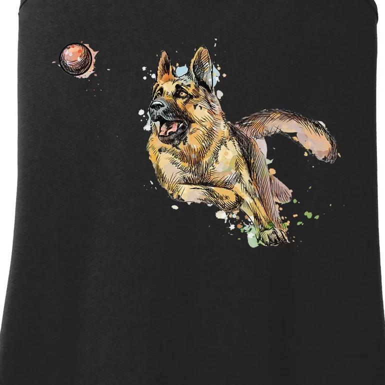 German Shepherd Dog Dogs Ladies Essential Tank