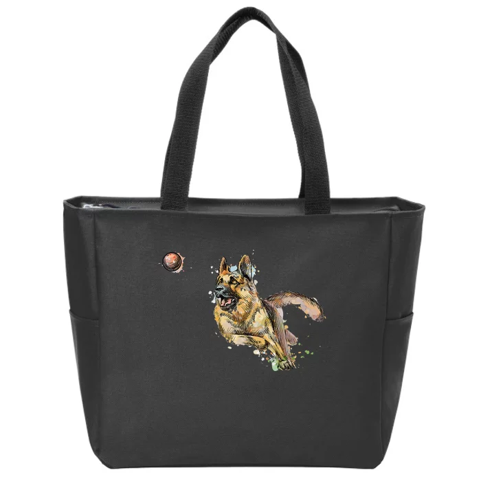 German Shepherd Dog Dogs Zip Tote Bag