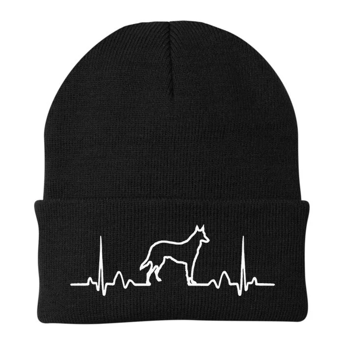 German Shepherd Dog Heartbeat Funny Dog Gift Knit Cap Winter Beanie