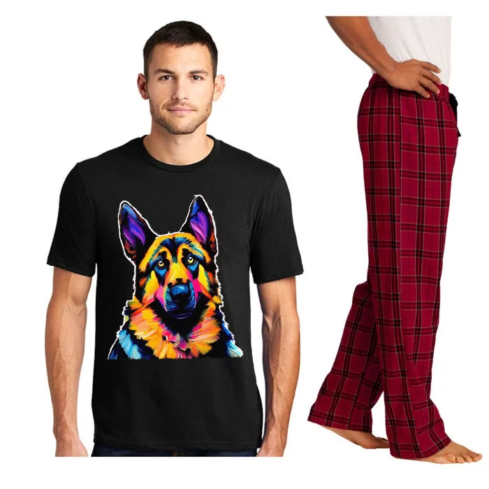 German Shepherd Dog Lover Colorful Artistic Mom Pajama Set