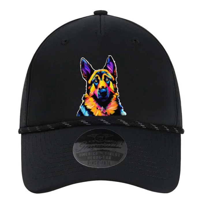 German Shepherd Dog Lover Colorful Artistic Mom Performance The Dyno Cap