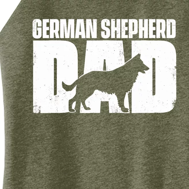 German Shepherd Dad FatherS Day Dog Owner Canine Lover Women’s Perfect Tri Rocker Tank