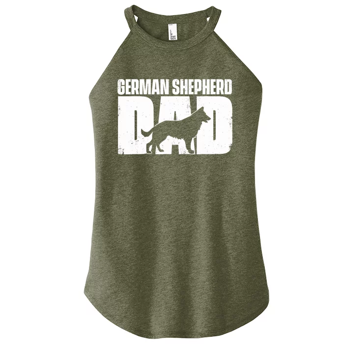 German Shepherd Dad FatherS Day Dog Owner Canine Lover Women’s Perfect Tri Rocker Tank