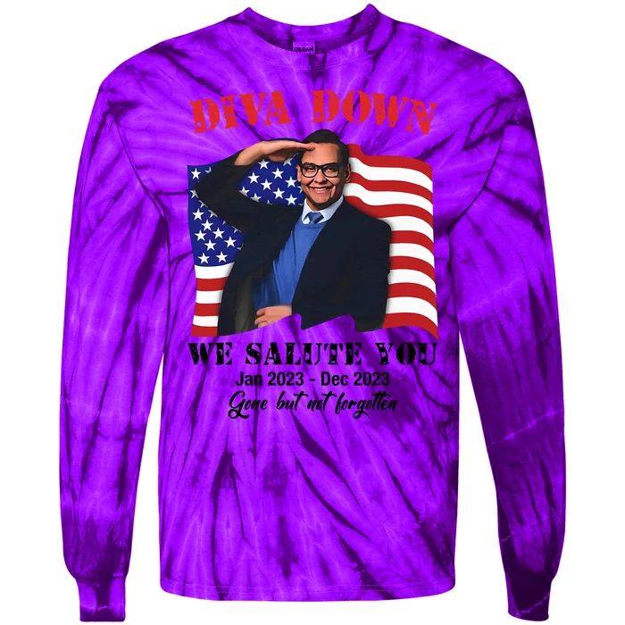 George Santos Diva Down We Salute You Tie-Dye Long Sleeve Shirt