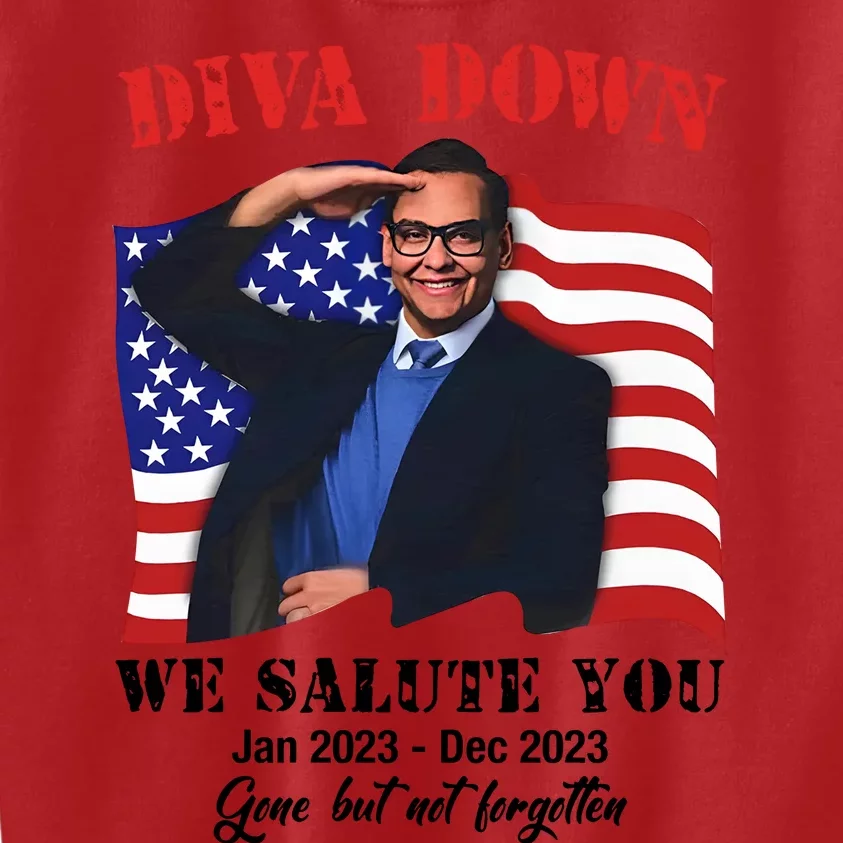 George Santos Diva Down We Salute You Kids Sweatshirt