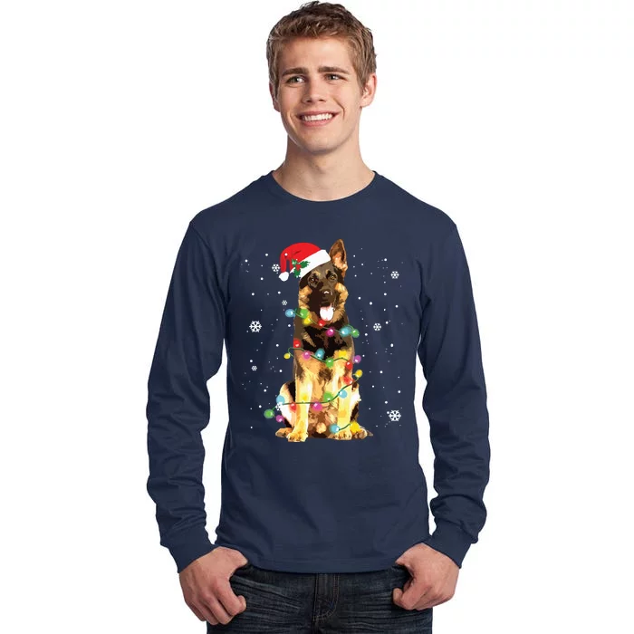 German Shepherd Dog Tree Christmas Sweater Xmas Dogs Gifts Tall Long Sleeve T-Shirt