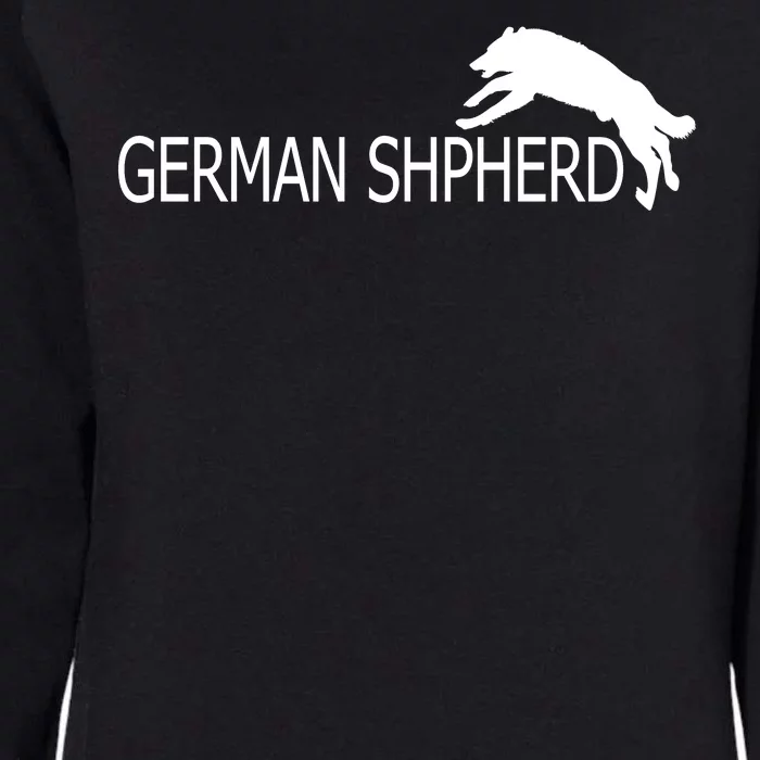 German Shepherd Dog Logo Womens California Wash Sweatshirt