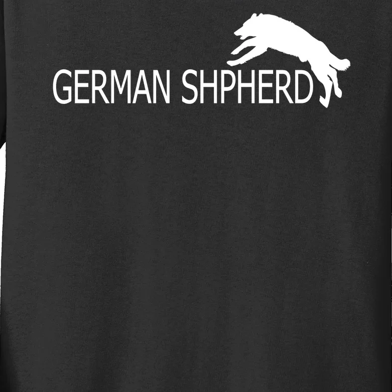 German Shepherd Dog Logo Kids Long Sleeve Shirt