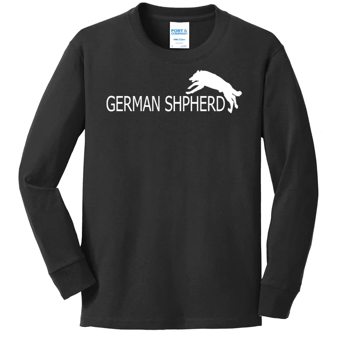 German Shepherd Dog Logo Kids Long Sleeve Shirt