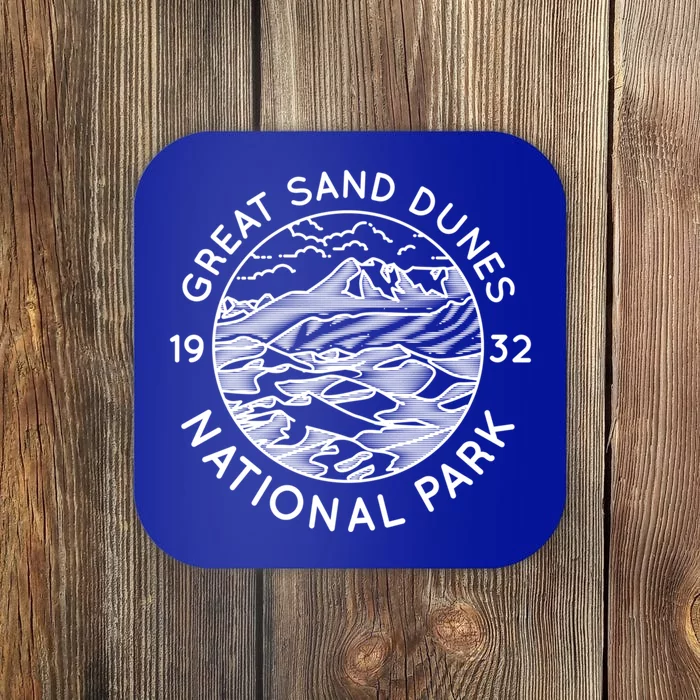 Great Sand Dunes National Park Cool White Line Art Outdoor Great Gift Coaster