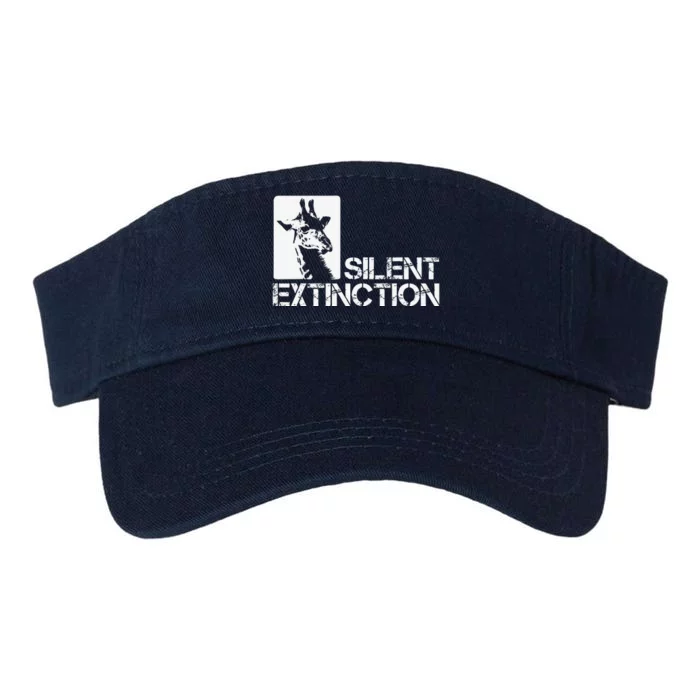 Giraffe Silent Extinction Protect Zoo Animal Lover Valucap Bio-Washed Visor