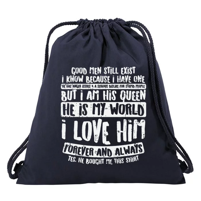 Good Still Exist Fun Valentines Day Girlfriend Wife Drawstring Bag