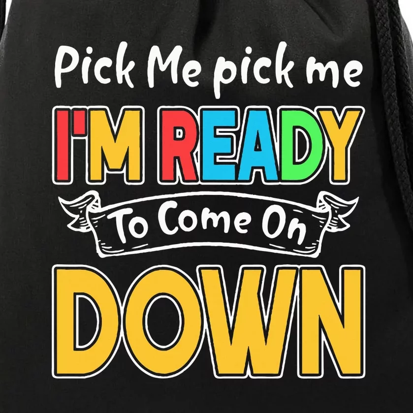 Game Show Enthusiast Ready for the Spotlight Drawstring Bag