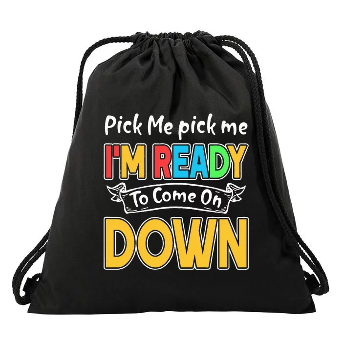 Game Show Enthusiast Ready for the Spotlight Drawstring Bag