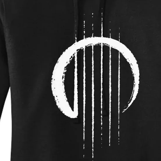 Guitar Strings Enso Japan Zen Circle Calligraphy Guitarist Women's Pullover Hoodie