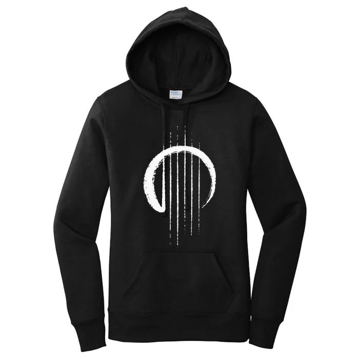 Guitar Strings Enso Japan Zen Circle Calligraphy Guitarist Women's Pullover Hoodie