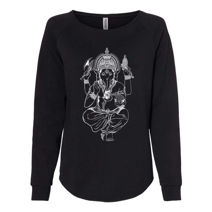 Ganesh Symbol Elephant God Yoga Meditation Gift Womens California Wash Sweatshirt