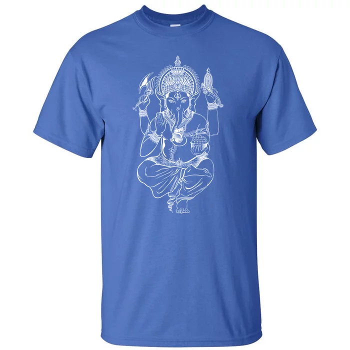 Ganesh Symbol Elephant God Yoga Meditation Gift Tall T-Shirt