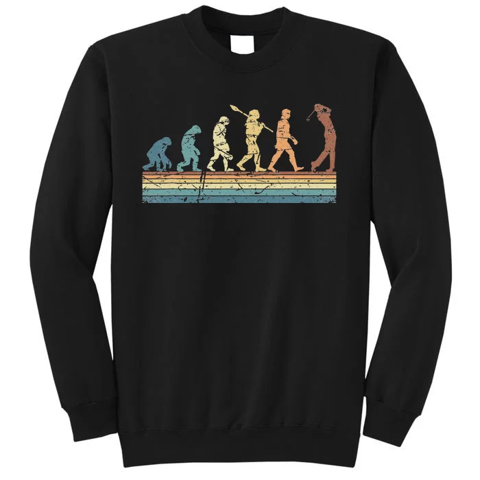 Golf Sports Evolution Of Man Vintage Golfing Tall Sweatshirt