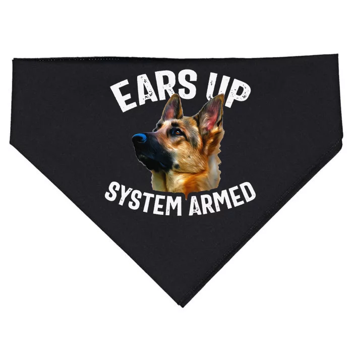 German Shepherd Ears Up System Armed Tee Dog Lover USA-Made Doggie Bandana