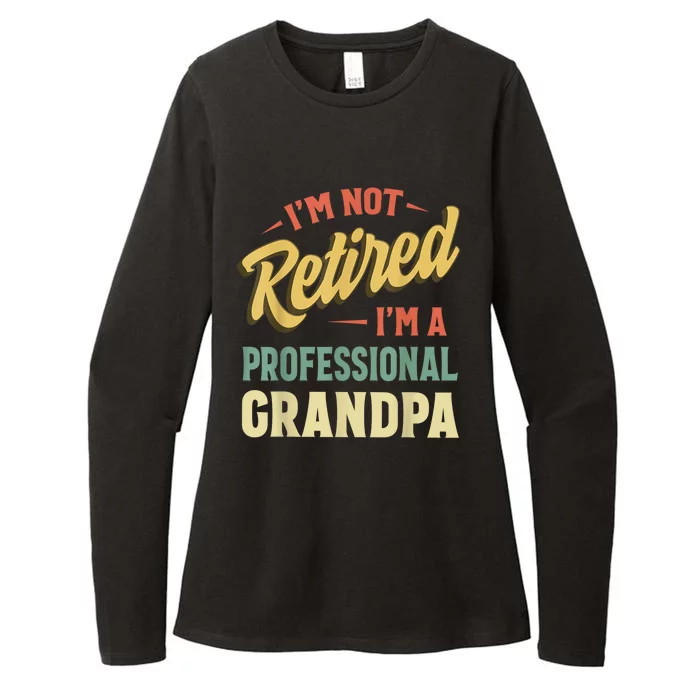 Grandpa Shirts For Funny Fathers Day Retired Grandpa Womens CVC Long Sleeve Shirt