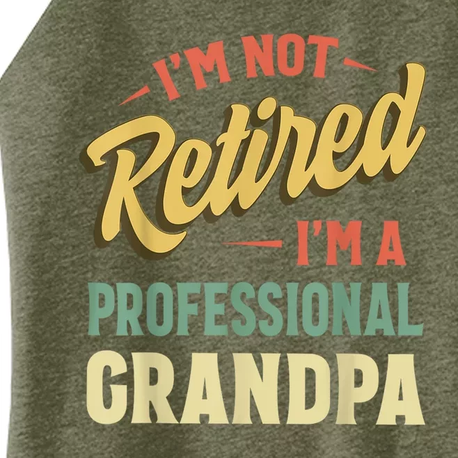 Grandpa Shirts For Funny Fathers Day Retired Grandpa Women’s Perfect Tri Rocker Tank