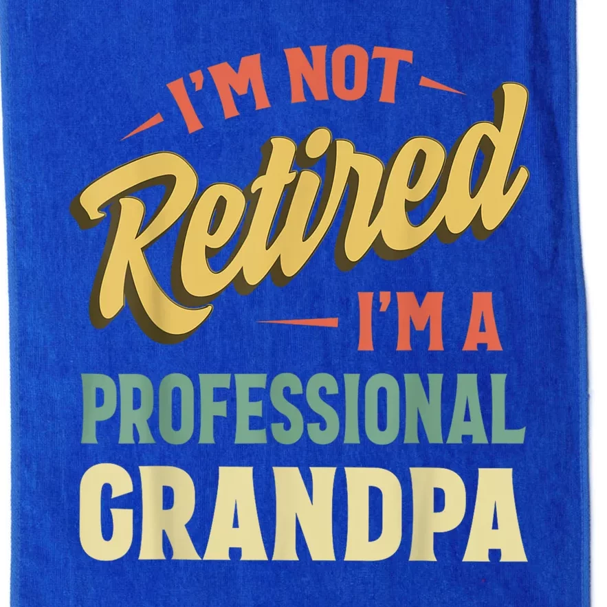 Grandpa Shirts For Funny Fathers Day Retired Grandpa Platinum Collection Golf Towel