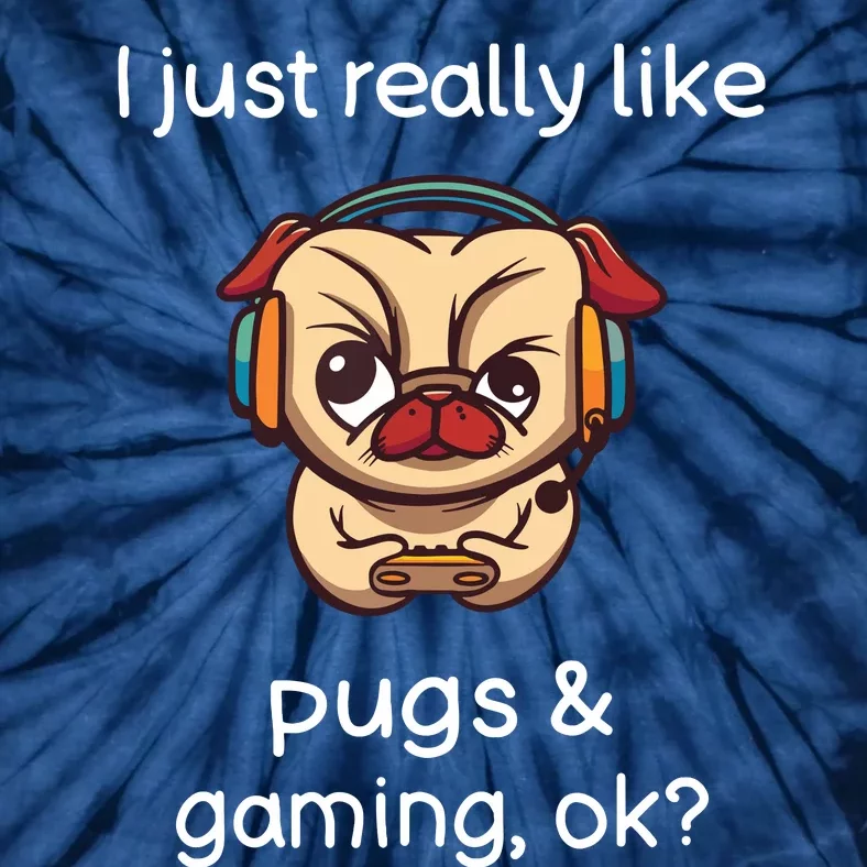 Gamer Shirts Funny Pug Lover Video Games Dog Pug Gaming Tie-Dye T-Shirt