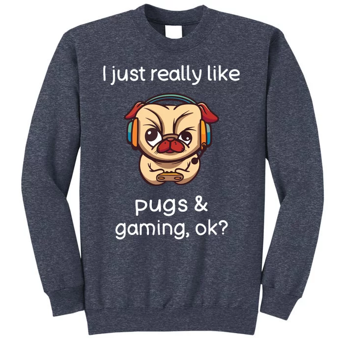 Gamer Shirts Funny Pug Lover Video Games Dog Pug Gaming Sweatshirt