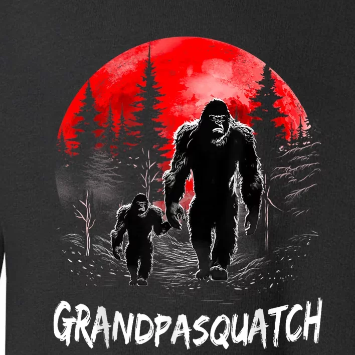 Grandpa Squatch Funny Bigfoot Dad Sasquatch Yeti Fathers Day Toddler Sweatshirt