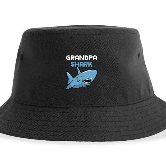 Grandpa Shark Funny Family Sustainable Bucket Hat