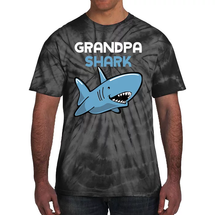 Grandpa Shark Funny Family Tie-Dye T-Shirt