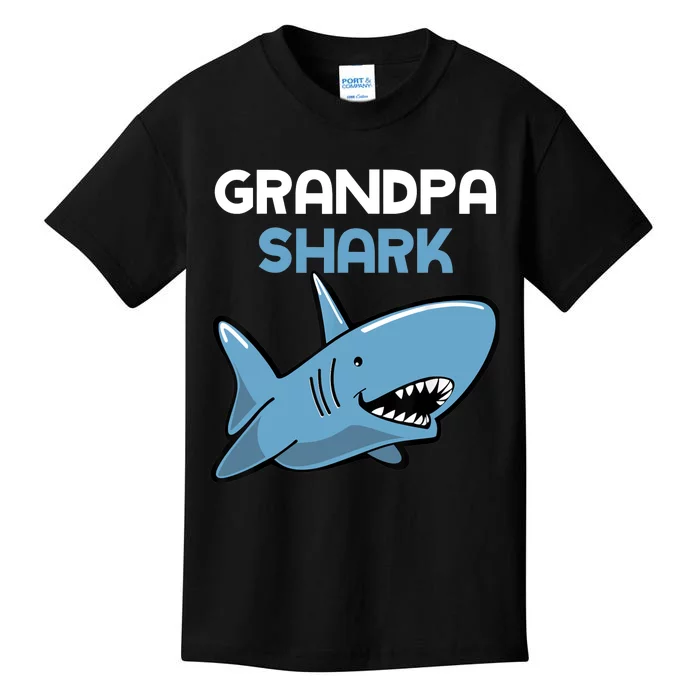 Grandpa Shark Funny Family Kids T-Shirt