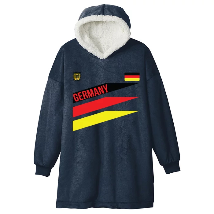 GERMANY SHIRTJERSEY FLAGSOCCERFOOTBALL Hooded Wearable Blanket