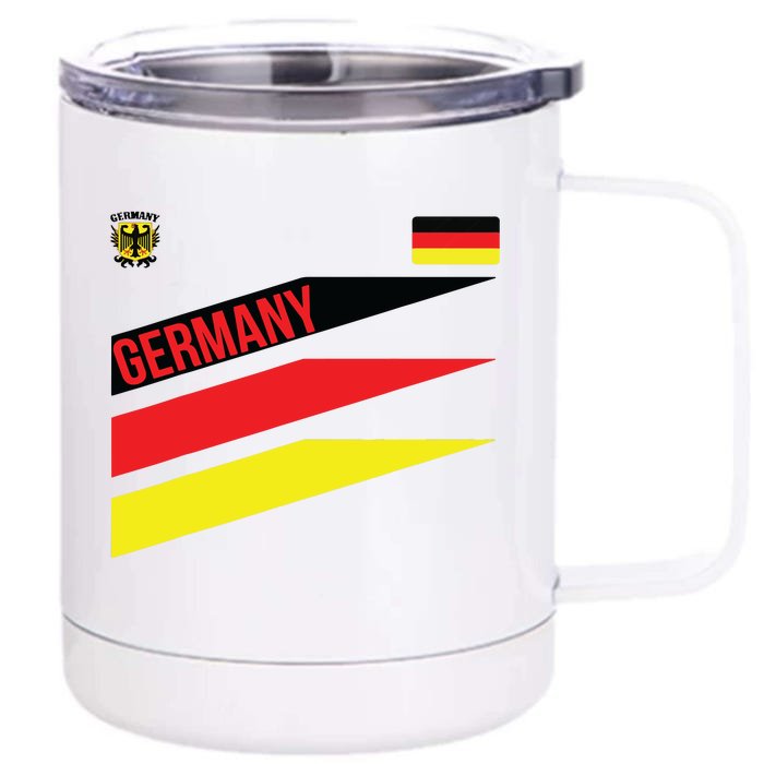 GERMANY SHIRTJERSEY FLAGSOCCERFOOTBALL Front & Back 12oz Stainless Steel Tumbler Cup