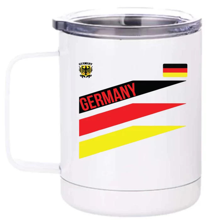 GERMANY SHIRTJERSEY FLAGSOCCERFOOTBALL Front & Back 12oz Stainless Steel Tumbler Cup